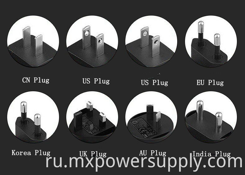 Фасциальное питание питания 24 В 25 В 26 В 27 В 29 В 1А AC AC DC Power Adapter с US EU AU UK Plugs